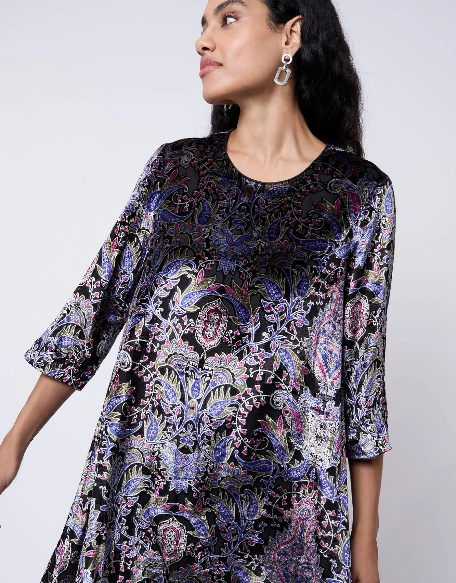 Robe courte imprimée NOIR