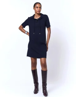Robe courte unie MARINE