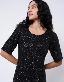 Robe courte unie NOIR