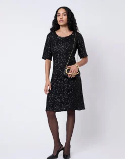 Robe courte unie NOIR