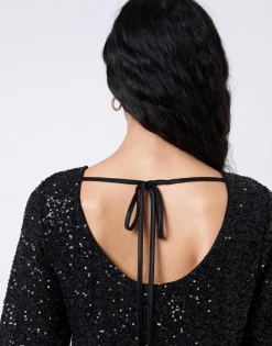 Robe courte unie NOIR