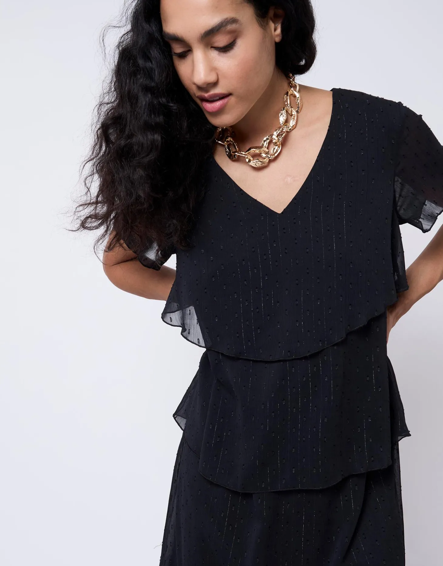 Robe courte unie NOIR