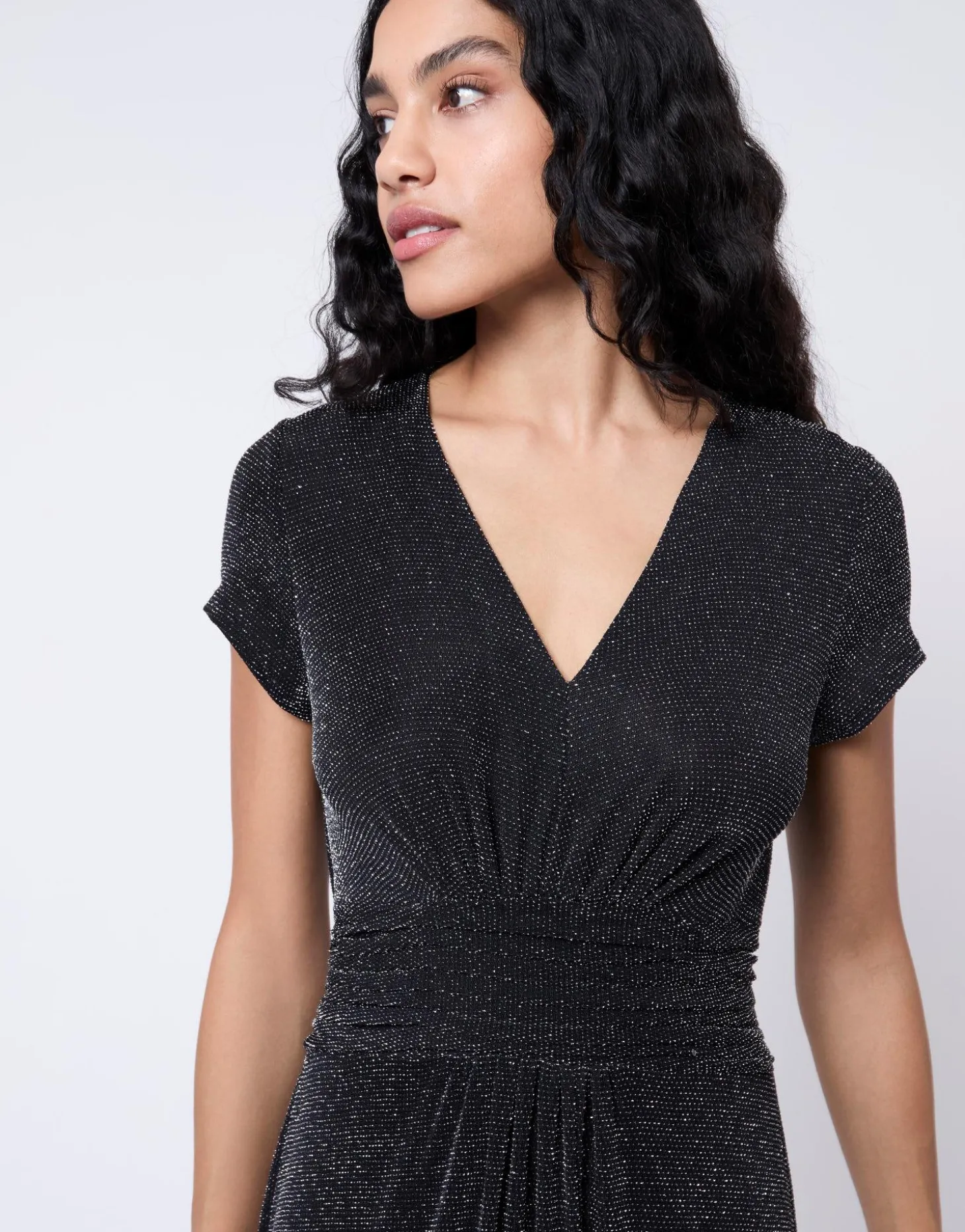 Robe longue à pailletttes NOIR