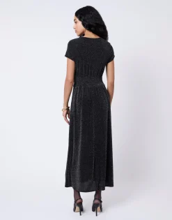 Robe longue à pailletttes NOIR