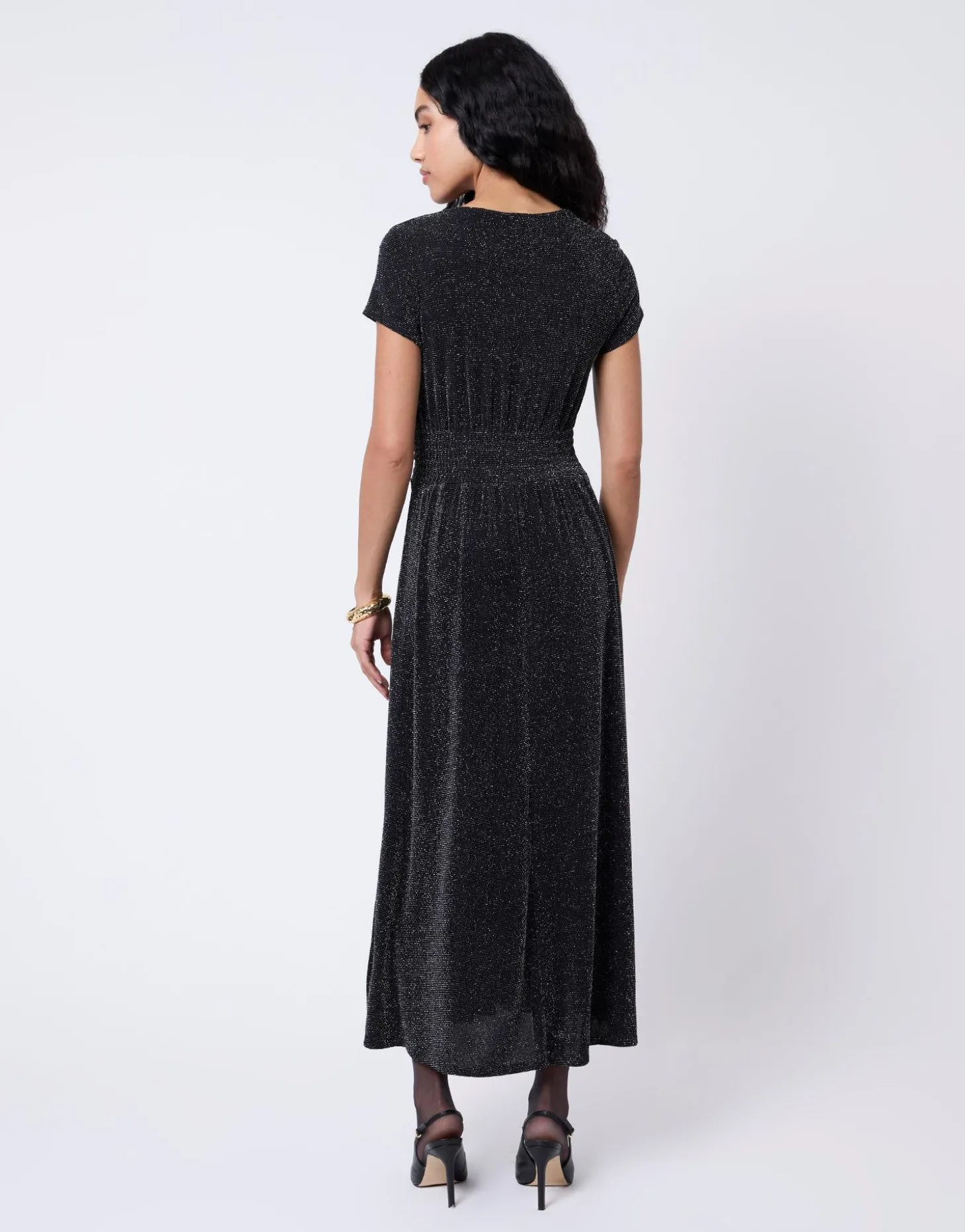 Robe longue à pailletttes NOIR