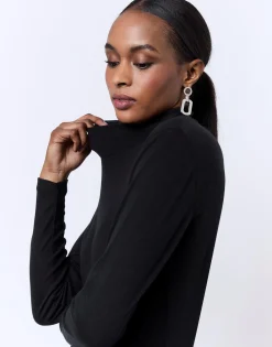 Sous-pull manches longues uni NOIR Femme