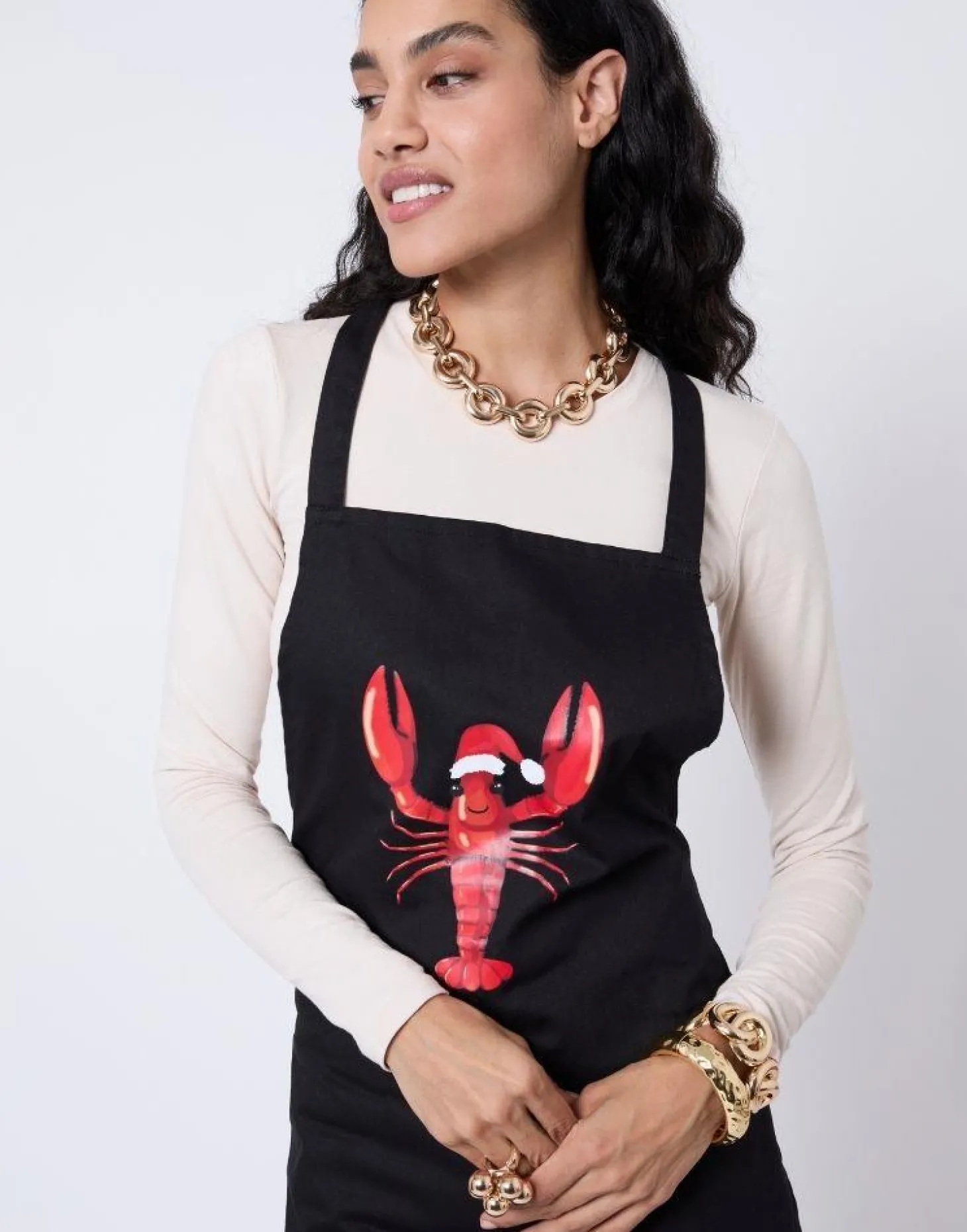 Tablier uni NOIR Femme