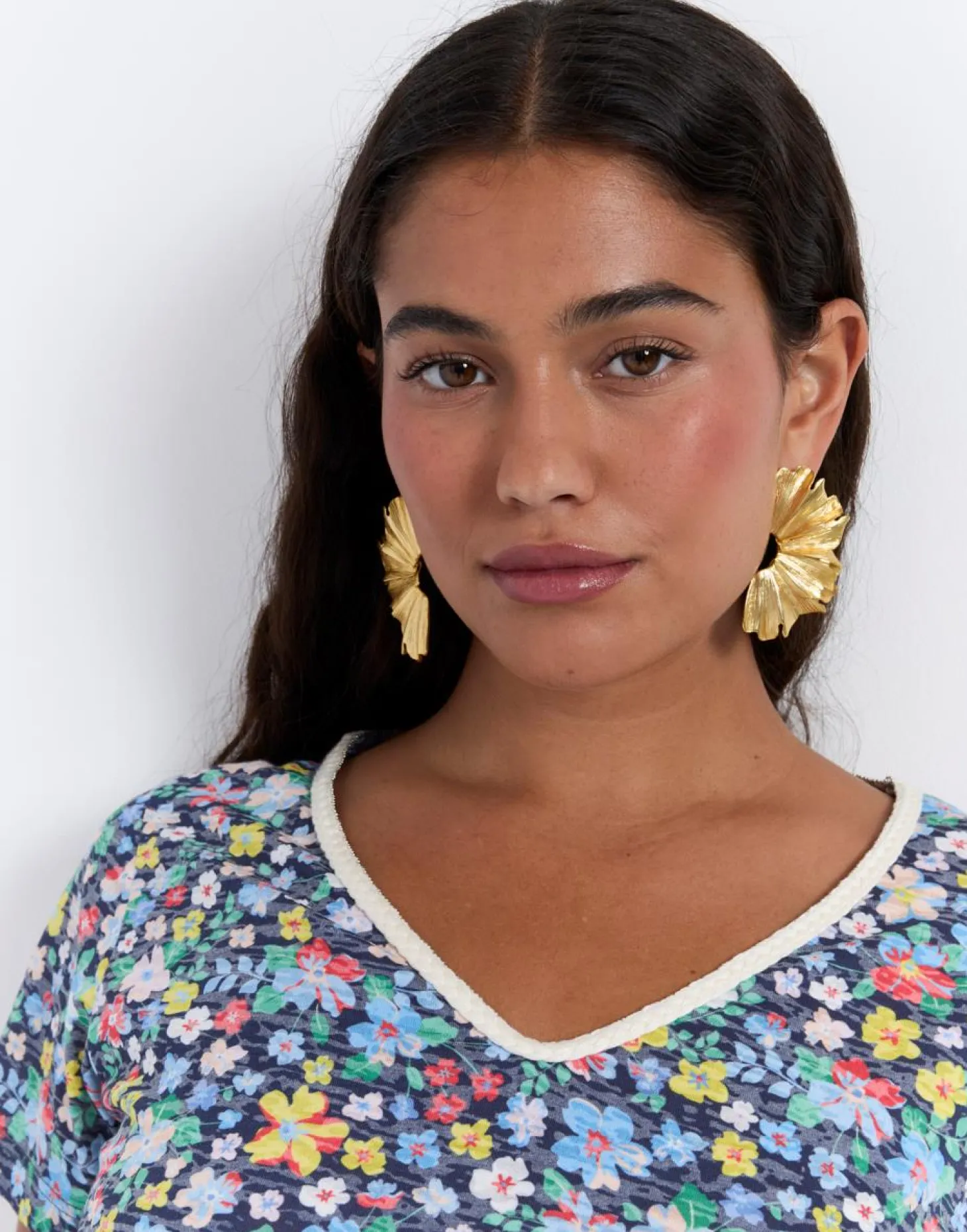 T-Shirt manches courtes imprimé à fleurs MULTICOLORE Femme