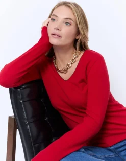 T-Shirt manches longues imprimé ROUGE Femme