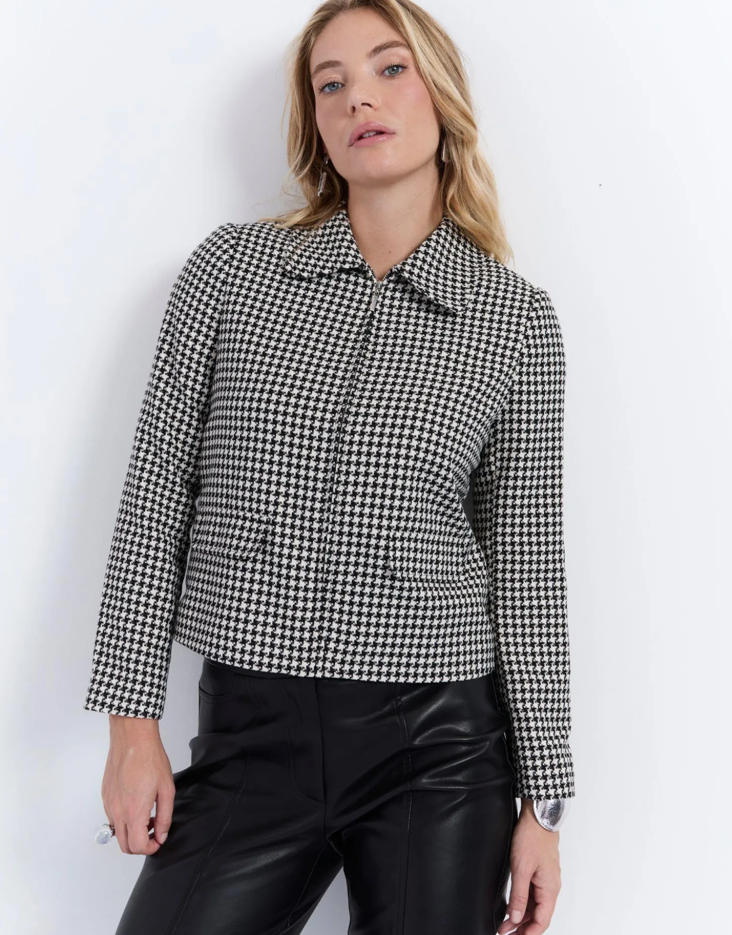 Veste courte jacquard NOIR Femme
