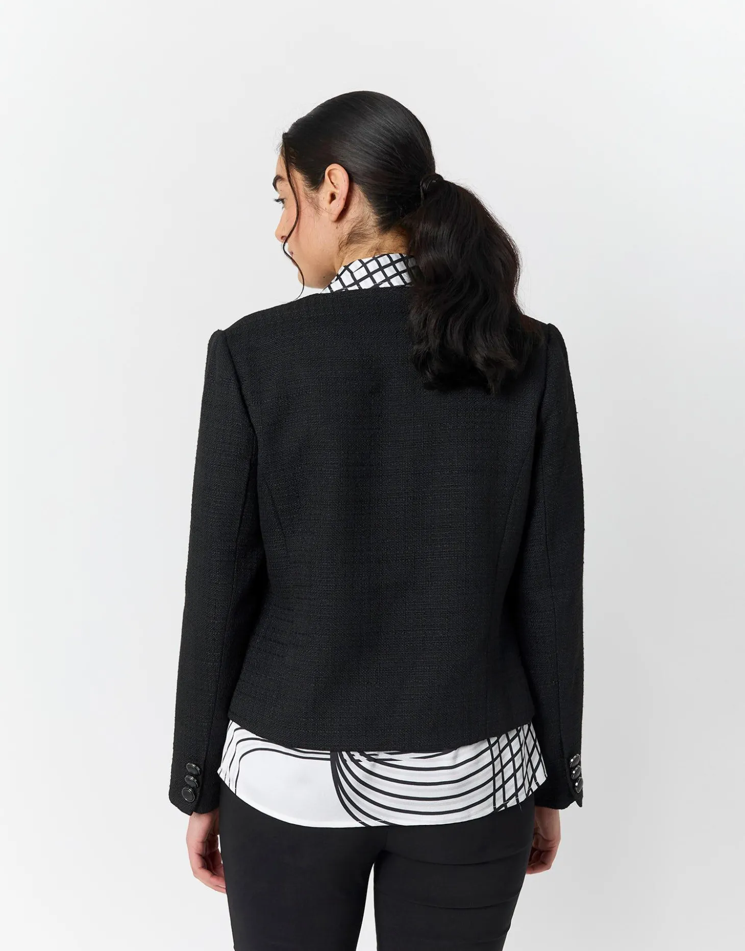 Veste courte unie NOIR Femme