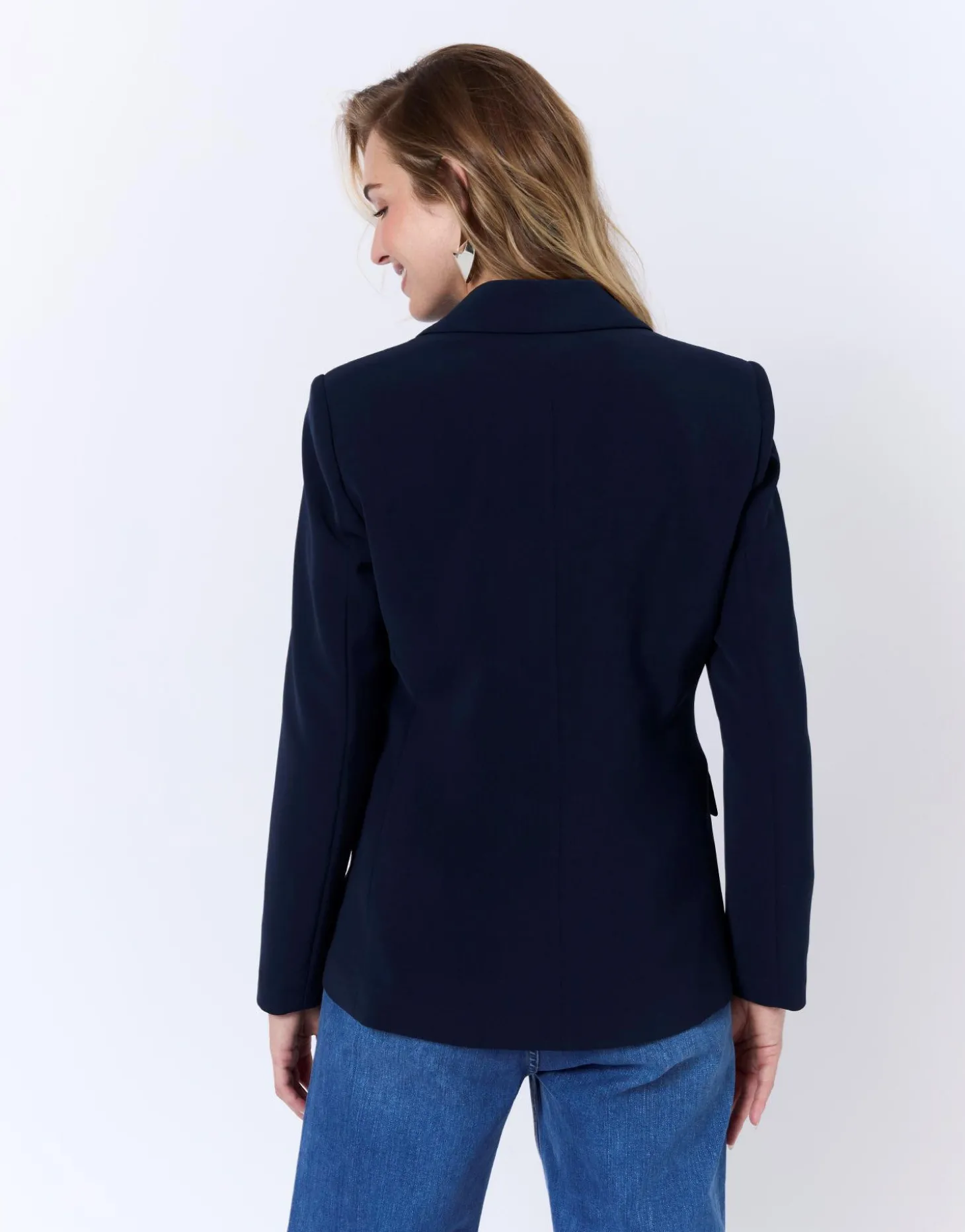 Veste longue unie MARINE Femme